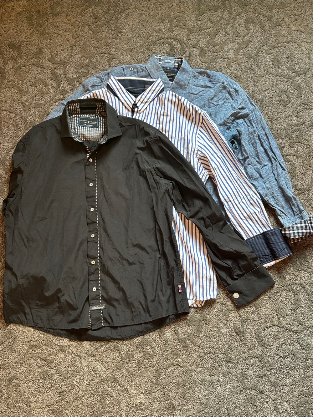 Lot of 3 Scott Weiland Button-Down Shirts
